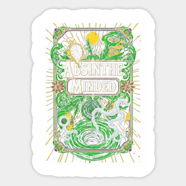 Absinthe Minded Sticker by Dr. Cork